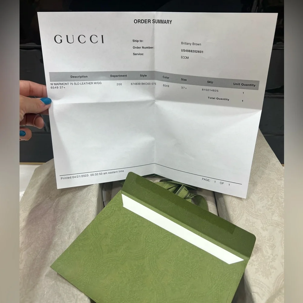 Gucci 85mm Double G leather mules, size 37.5 - Picture 11 of 11